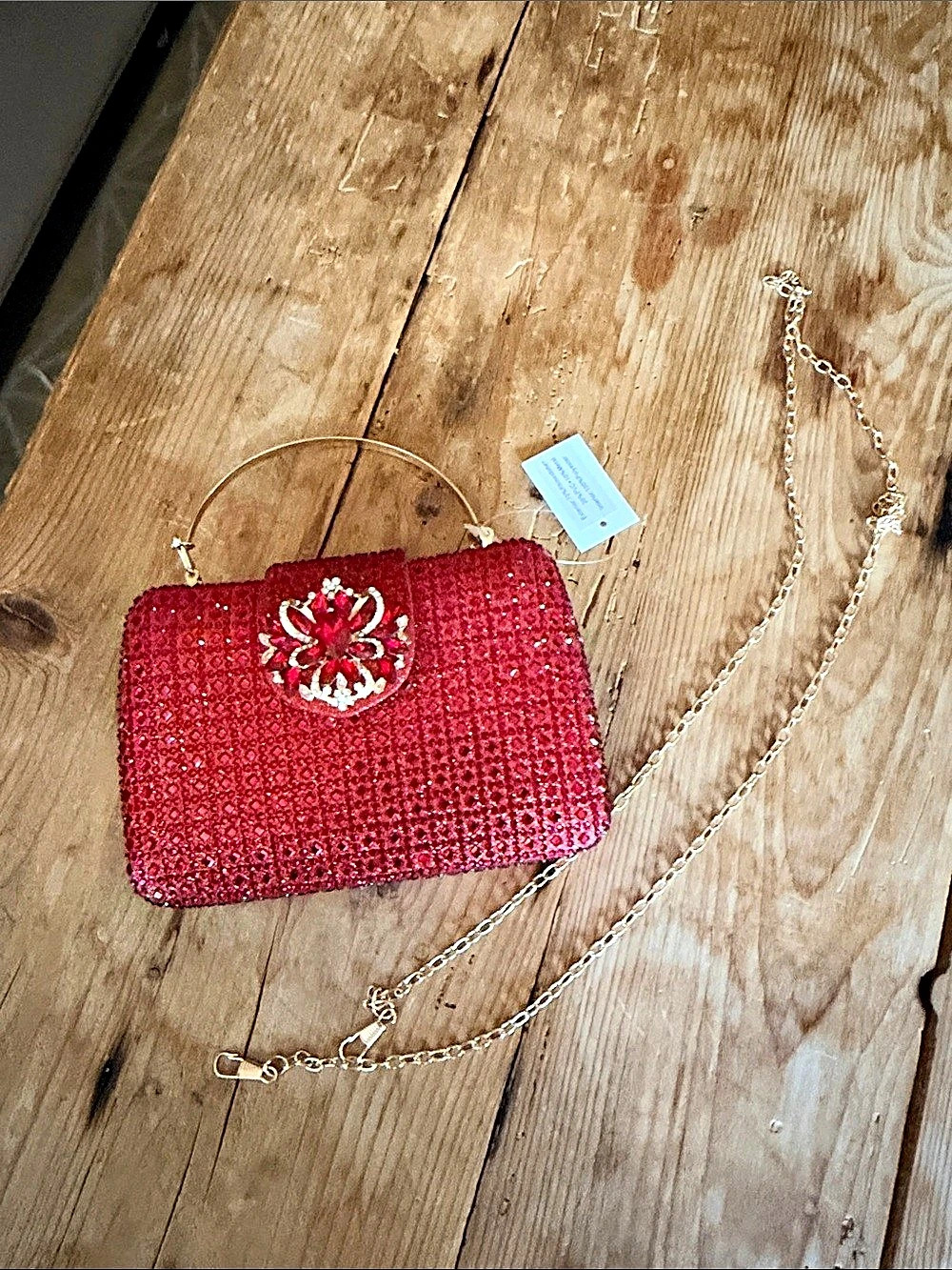 Red Embellished Clutch - Picture 2 of 7